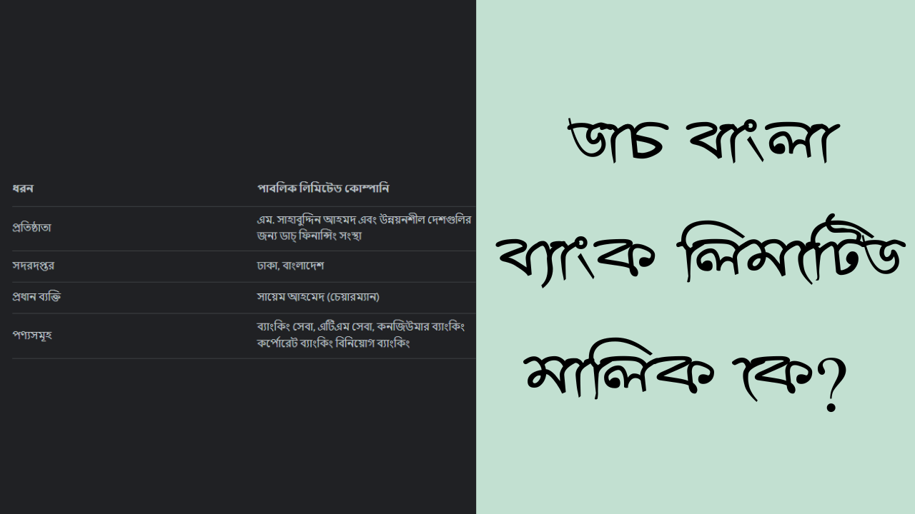 ডাচ বাংলা ব্যাংক একাউন্ট